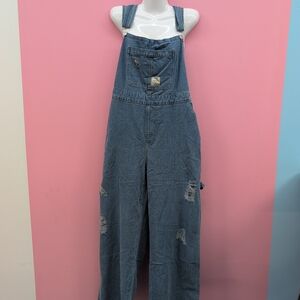HME Women's Blue Denim Overalls Size 40/XXXL